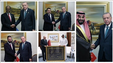 Cumhurbaşkanı Erdoğan'dan Katar'ın başkenti Doha'da yoğun diplomasi trafiği