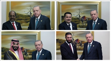 Cumhurbaşkanı Erdoğan'dan Katar'ın başkenti Doha'da yoğun diplomasi trafiği