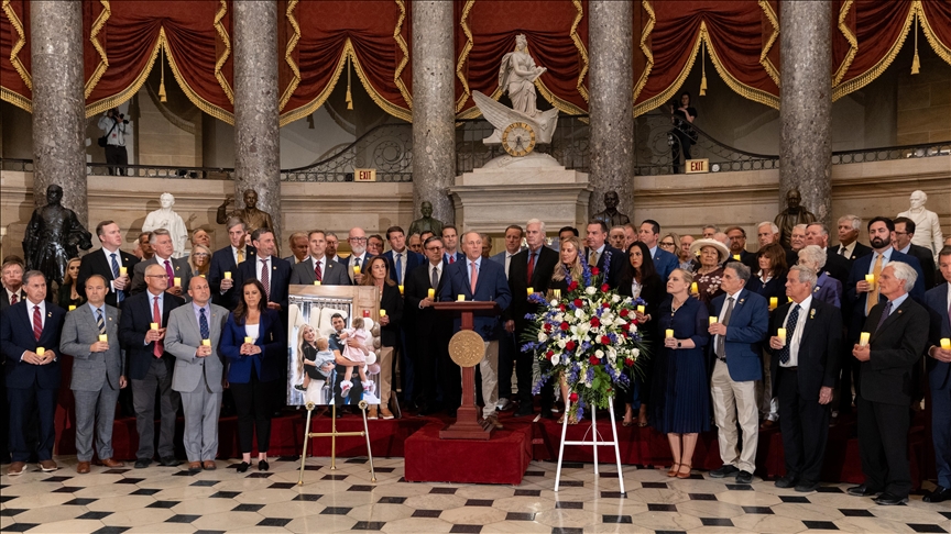 US House speaker hosts prayer vigil for Charlie Kirk