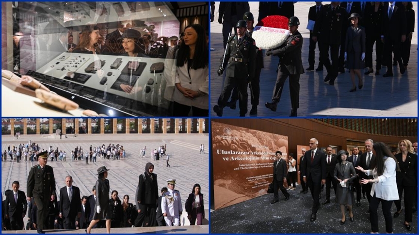 Japonya Altes Prensesi Akiko Mikasa, "Arkeolojinin Altın Çağı" sergisini ve Anıtkabir'i ziyaret etti