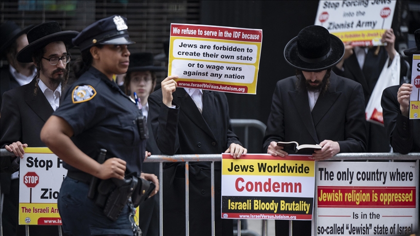 Orthodox Jews stage protest in New York against Netanyahu’s upcoming UN visit