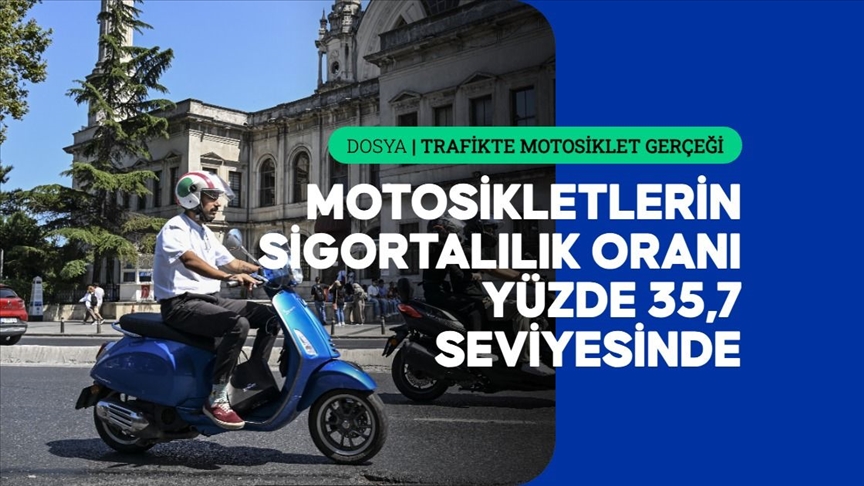 Türkiye'deki motosikletlerin yüzde 64,3'ünün trafik sigortası bulunmuyor