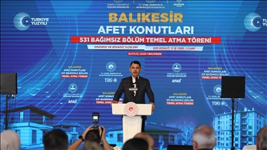 Balıkesir'in Sındırgı ilçesinde kalıcı deprem konutlarının temeli atıldı
