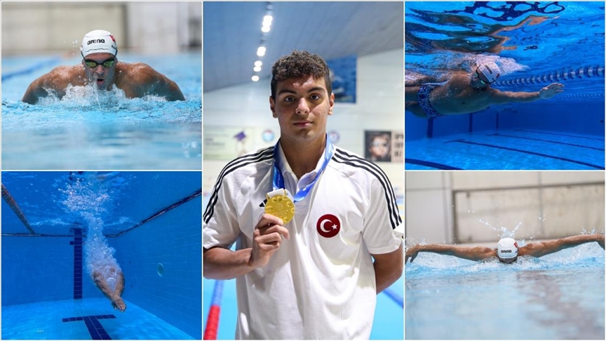 Dünya şampiyonu Nusrat Allahverdi olimpiyat hedefiyle günde 6 saat kulaç atıyor