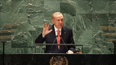 أردوغان يخاطب الجمعية العامة للأمم المتحدة للمرة الـ15