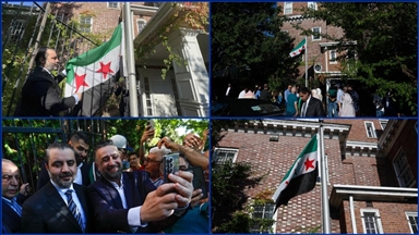 Suriye bayrağı, Washington’da göndere çekildi