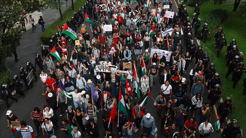 Tubim pro-palestinez mbahet në Mexico City
