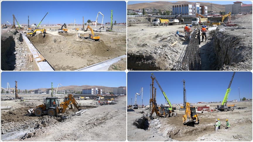 Van'ı "sağlık üssü" haline getirecek şehir hastanesinin yapım çalışmaları devam ediyor