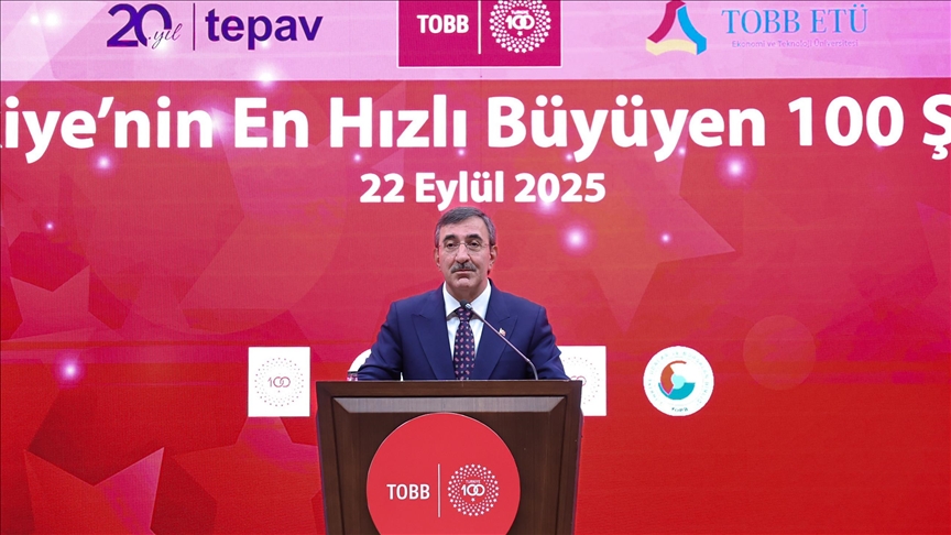 Cumhurbaşkanı Yardımcısı Yılmaz, "TOBB Türkiye 100" programında konuştu