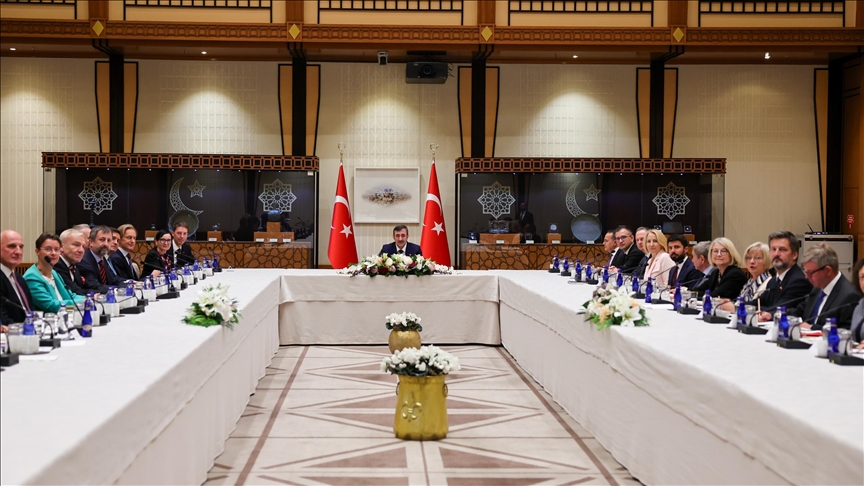Cumhurbaşkanı Yardımcısı Yılmaz AB Türkiye Delegasyonu'nu ve üye ülke büyükelçilerini kabul etti