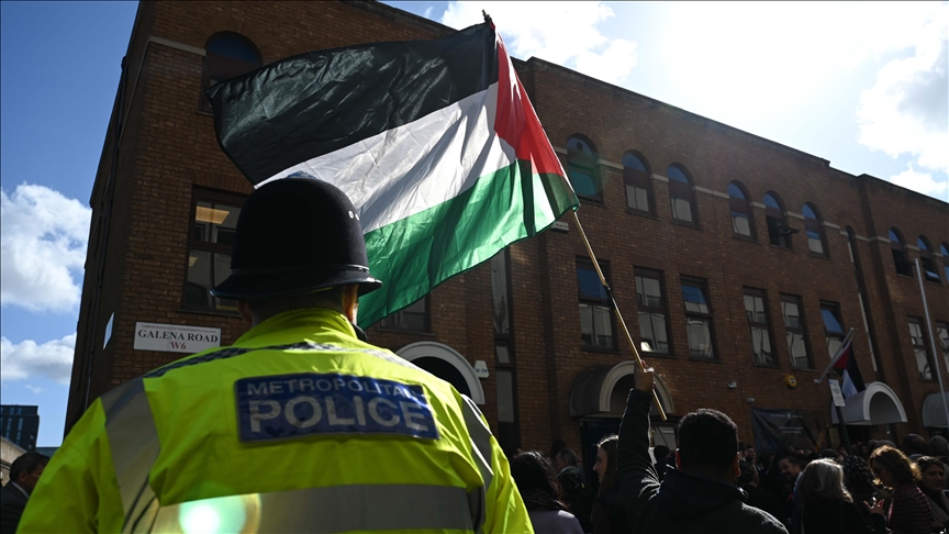 'Defiant act of truth': Palestinian flag raised over London mission as envoy urges UK arms embargo on Israel