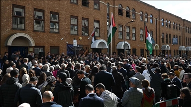 İngiltere'nin Filistin Devleti'ni tanımasının ardından Londra Temsilciliğinde bayrak töreni yapıldı