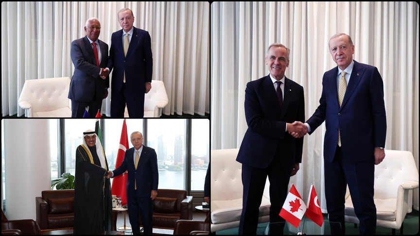 Cumhurbaşkanı Erdoğan'ın New York'ta ikili temasları sürüyor