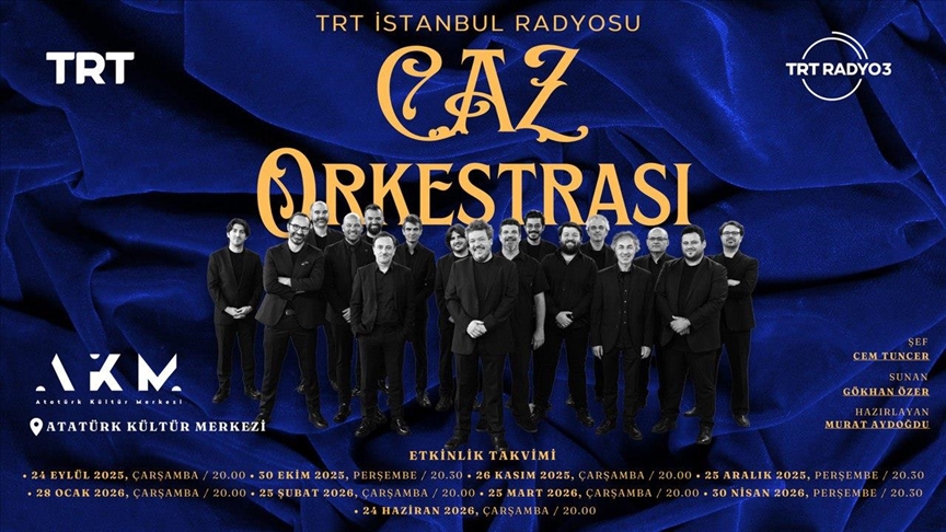 TRT İstanbul Radyosu Caz Orkestrası konserleri yarın AKM'de başlıyor