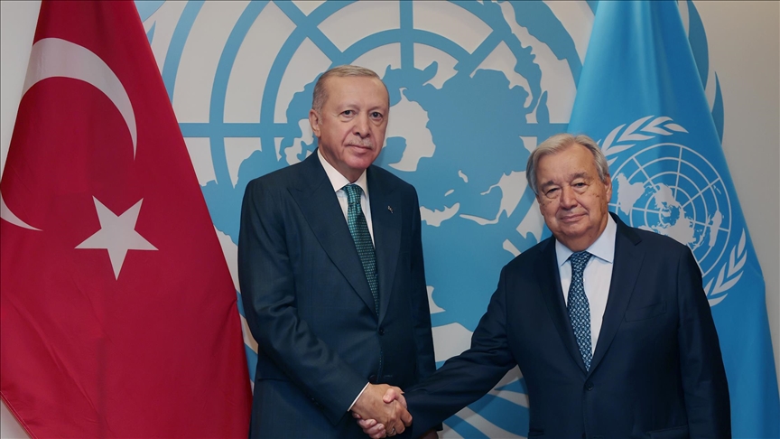 أردوغان يلتقي غوتيريش على هامش الجمعية العامة للأمم المتحدة