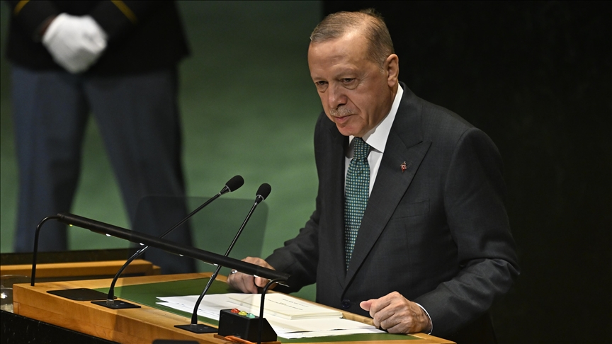 اردوغان در سازمان ملل: امروز روز ایستادگی جهان در کنار فلسطینیان مظلوم است