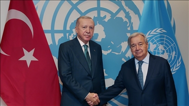 أردوغان يلتقي غوتيريش على هامش الجمعية العامة للأمم المتحدة