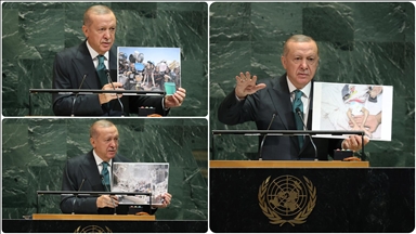 Cumhurbaşkanı Erdoğan, İsrail'in Gazze'deki soykırımını AA'nın fotoğraflarıyla dünyaya anlattı