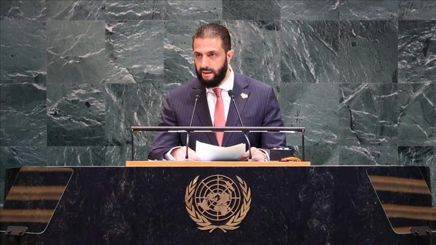 Suriye Cumhurbaşkanı Şara, Suriyelilere destek veren Türkiye ile diğer ülkelere BM kürsüsünden teşekkür etti