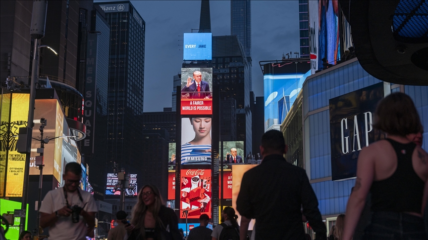 Turkish President Erdogan’s famous quote displayed in central New York
