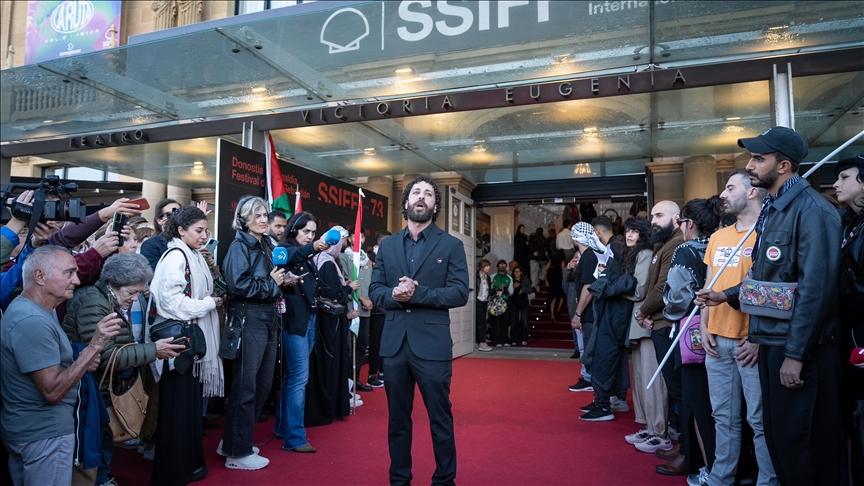 Film stars join protest against Gaza genocide at San Sebastian Festival