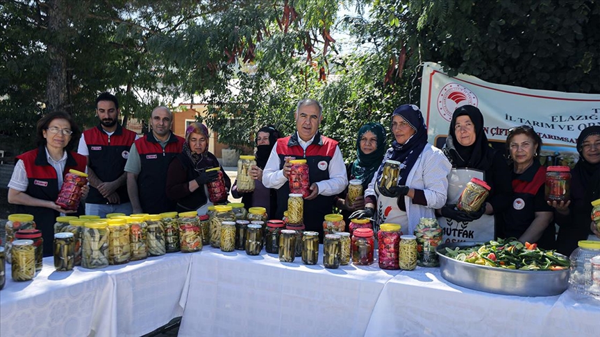 Kadın çiftçiler devlet desteğiyle ürettikleri sebzeyi turşuya dönüştürerek gelir elde ediyor