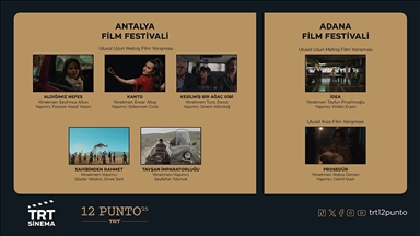 TRT ortak yapımı filmler, Adana ve Antalya film festivallerinde yarışacak
