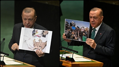 AA muhabirleri, Cumhurbaşkanı Erdoğan’ın BM'de Gazze’de çektikleri fotoğrafları göstermesinden gurur duydu