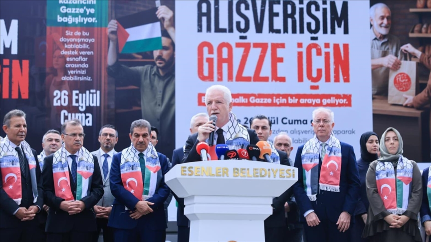 Esenler'de 15 bin esnaf bir günlük gelirini Gazze'ye bağışlayacak 