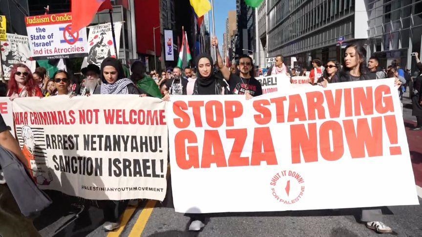 Masovni protest održan u New Yorku tokom Netanyahuovog obraćanja Generalnoj skupštini UN-a