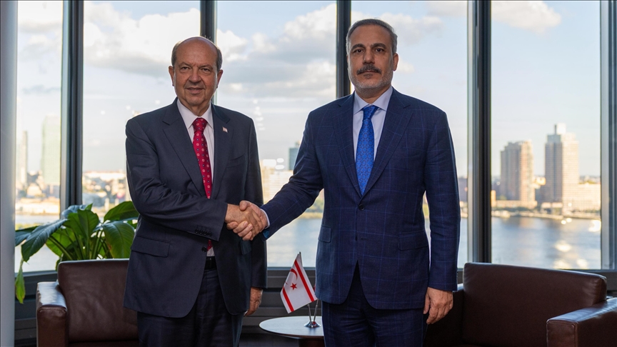 Dışişleri Bakanı Fidan, KKTC Cumhurbaşkanı Tatar ile New York'ta görüştü