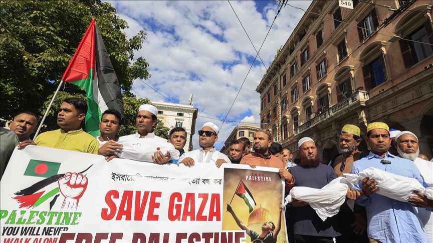 Muslims in Italy rally to demand end to genocide in Gaza