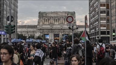 10 injured as pro-Palestine protesters, police clash in northern Italy