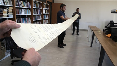 Osmanlı'dan günümüze ulaşan ve ahilik kurallarını anlatan 4,5 metrelik fütüvvetname tarihe ışık tutacak