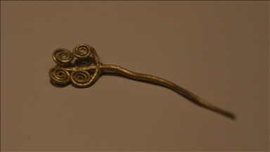4,500-year-old golden brooch, rare jade unearthed at ancient Troy in Türkiye