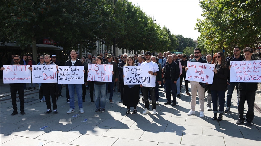 Prishtinë, protestë për lirimin e ish-policit Arbnor Spahiu, i arrestuar në Serbi