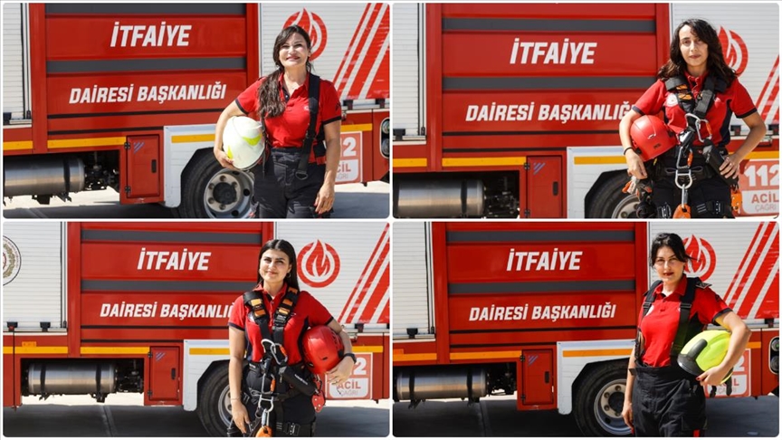 Mersin'in kadın itfaiyecileri olası afetlere zorlu parkurlarda hazırlanıyor
