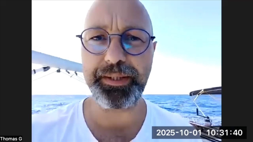 Fransız siyaset bilimci Guenole, Küresel Sumud Filosu alıkonulursa açlık grevine başlayacağını söyledi