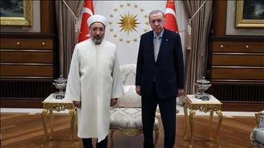 Cumhurbaşkanı Erdoğan, Diyanet İşleri Başkanı Arpaguş'u kabul etti