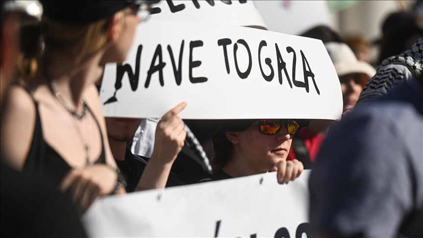 Protests take place across Poland in support of Gaza humanitarian aid flotilla