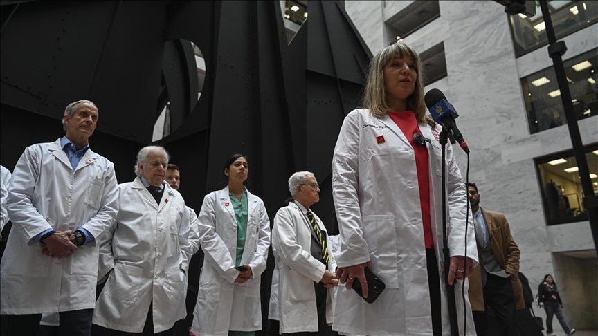 US medical workers call on Trump to end Washington’s support for Israeli war on Gaza