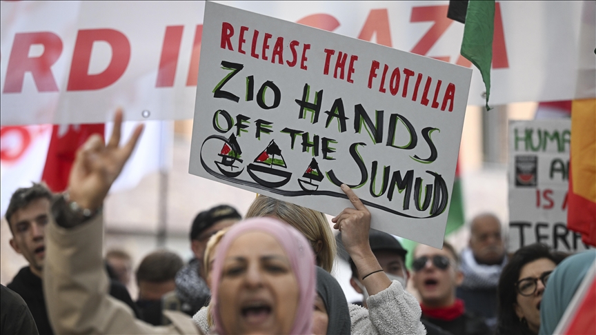 Protests erupt across Europe against Israeli attack on Gaza-bound Global Sumud Flotilla