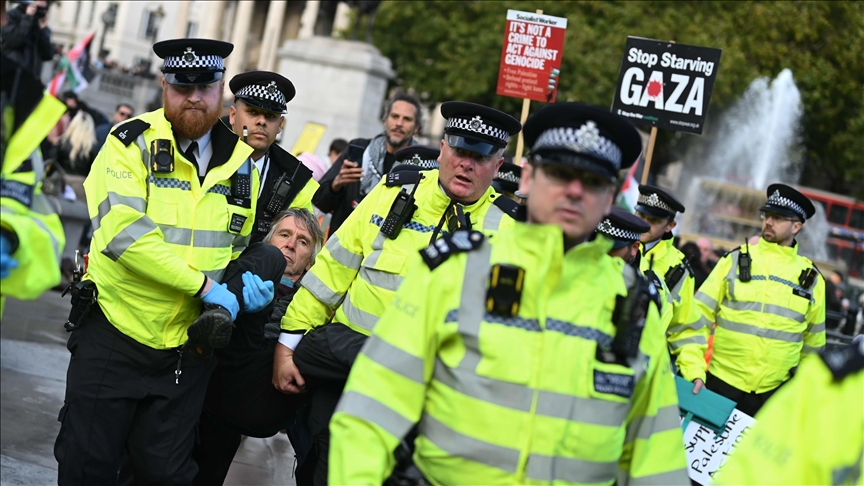 London demo urges government to drop ban on Palestine Action as more than 400 arrested