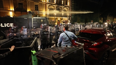 Protesters storm courtyard of presidential palace in Tbilisi