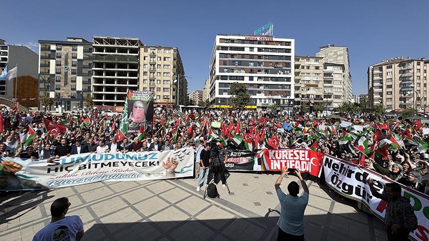 مظاهرات في مدن تركية تضامنا مع فلسطين وأسطول الصمود