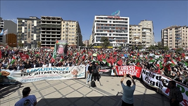 مظاهرات في مدن تركية تضامنا مع فلسطين وأسطول الصمود