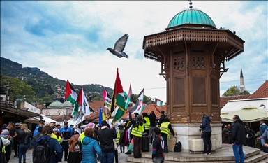 Sarajlije šetnjom podržale Palestinu i uhapšene članove Globalne flotile Sumud