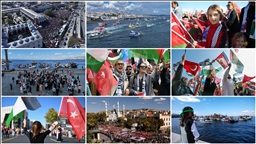 Binlerce kişi, Gazze ve Küresel Sumud Filosu'na destek için buluştu