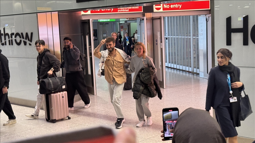 4 British activists on Gaza flotilla arrive in UK
