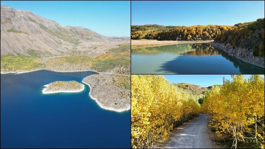 Derdora Gola Krater a Nemrûdê bi rengên payîzê xemilî